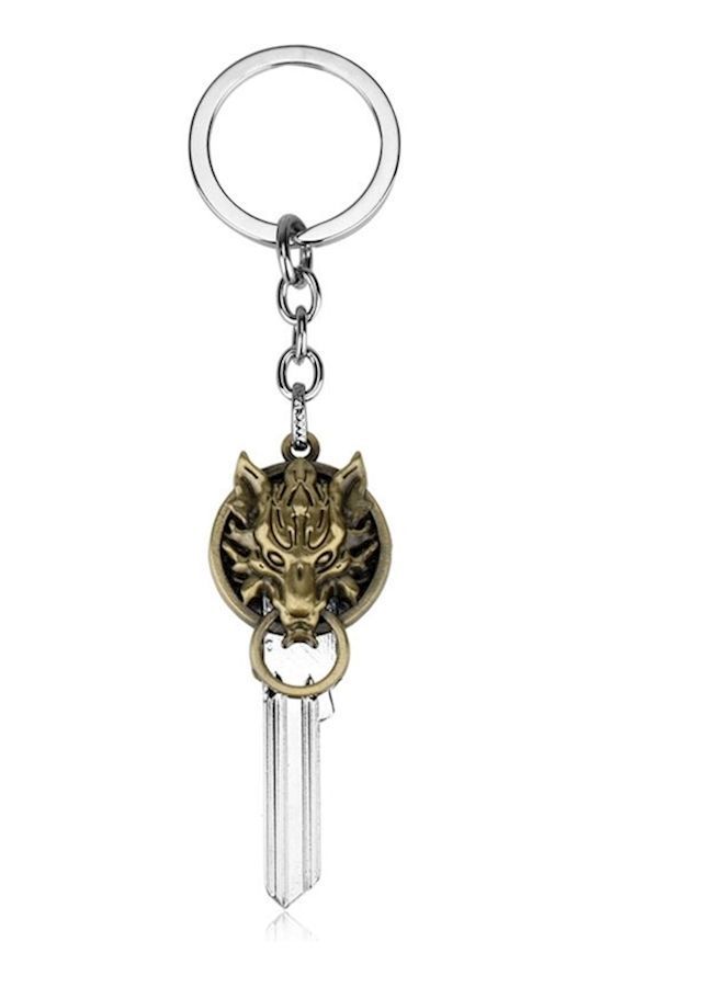 NIBEMINENT Anime Jewelry Final Fantasy Wolf Head Alloy Metalcasual Key Chain - Image 1