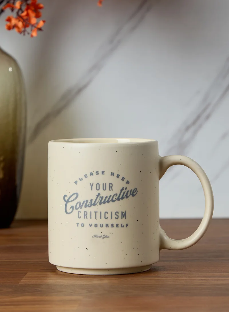 Typo Space Daily Mug Constructive Criticism