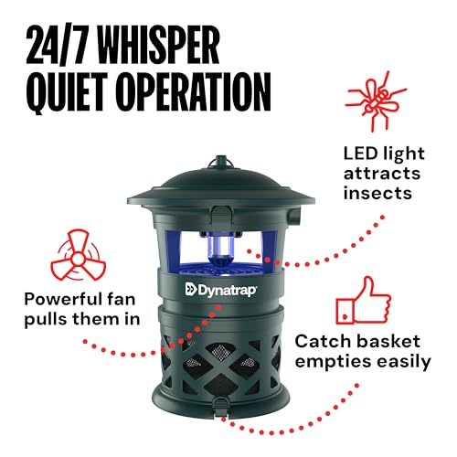 DynaTrap DT2030-GRSR Fly Traps Outdoor - Mosquito & Flying Insect Killer for 1 Acre – Kills Flies, Gnats, Wasps - Bug Zapper Alternative - Green - Image 5