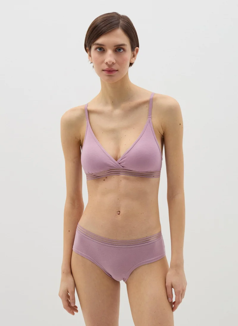 او في اس The Triangle Stretch Cotton Soft Triangle Bra
