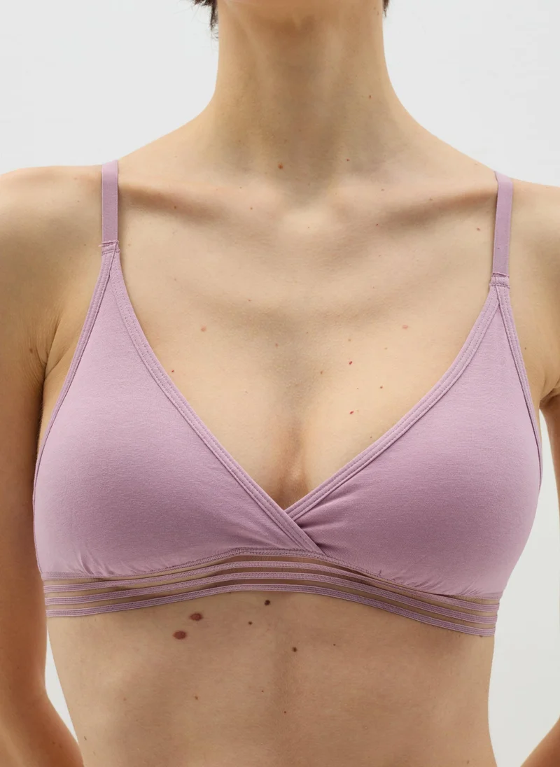او في اس The Triangle Stretch Cotton Soft Triangle Bra