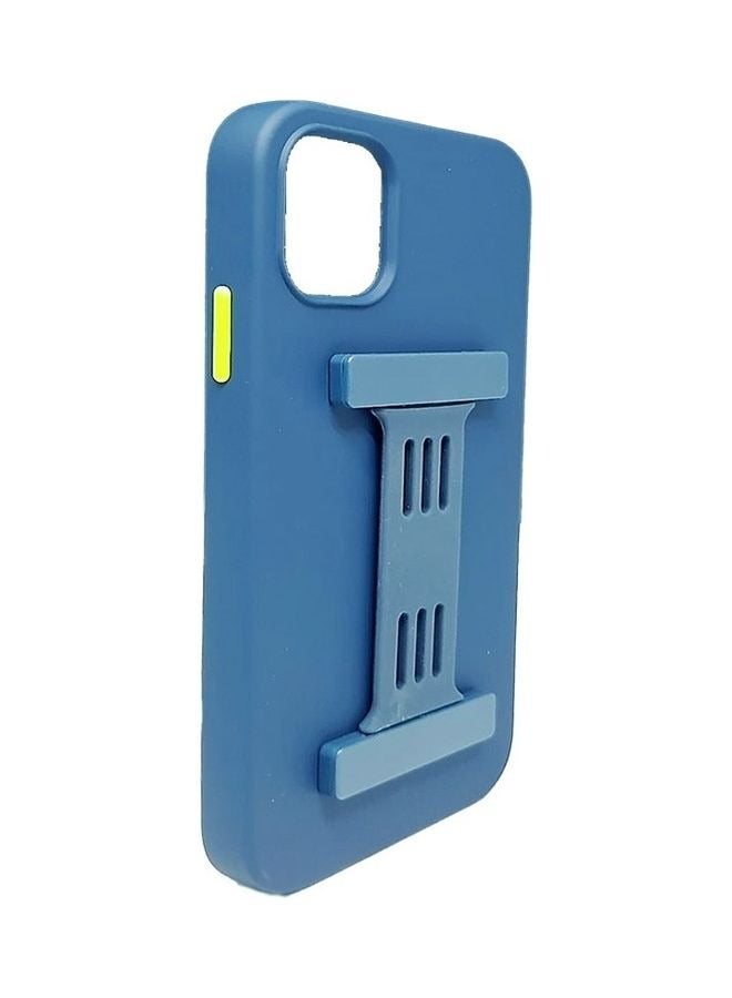 Protective Case Cover For Apple iPhone 13 With Magnetic Bars Dark Blue - Image 1