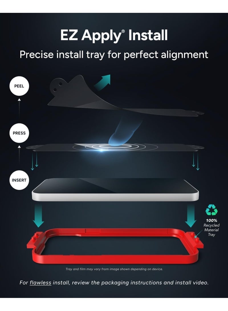 زاج واقي شاشة الخصوصية InvisibleShield لهاتف Samsung Galaxy S24 - فلتر خصوصية ثنائي الاتجاه، لمسة نهائية شفافة مضادة للتوهج - Image 4