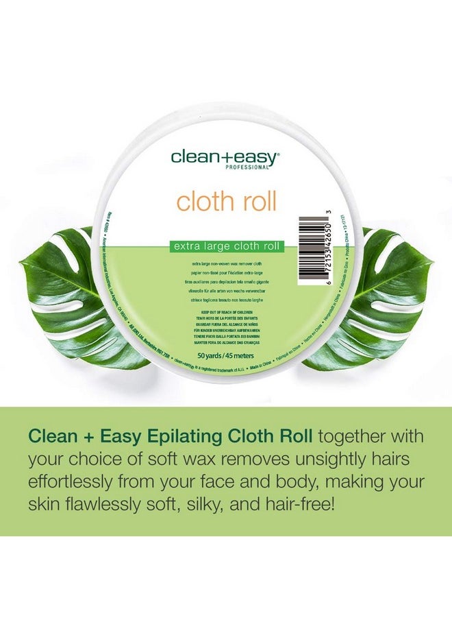 Clean + Easy Lean + Easy Cloth Epilating Cloth For Full Body Hair Removal And Brazilian Waxing 50 Yard Roll  - Image 4