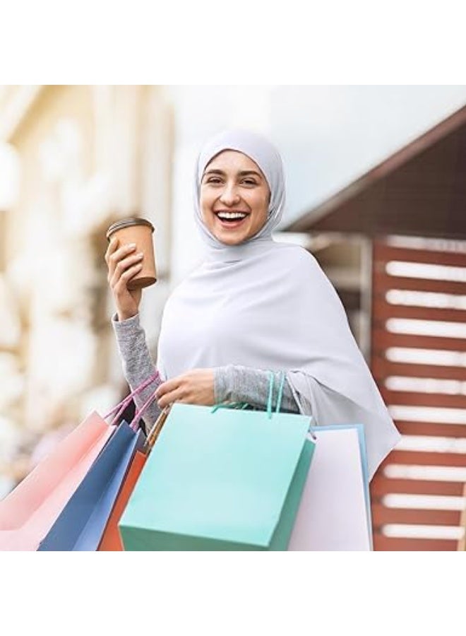 SYOSI Instant Hijab Scarf for Women, Chiffon Muslim Headscarf with Built-in Magnets & Undercap, Easy Wear Soft Shawl Wrap, Breathable Prayer Hijab for Daily Use & Special Occasions (White) - Image 4