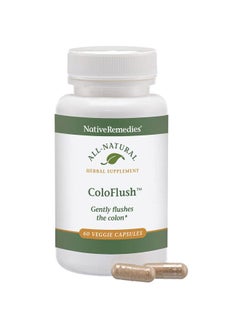 Native Remedies ColoFlush - All Natural Herbal Supplement for Gentle Flushing of The Colon - Supports Healthy Functioning of The Digestive System - 60 Veggie Caps  - Image 2