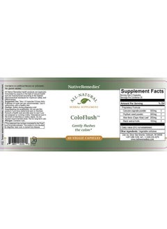 Native Remedies ColoFlush - All Natural Herbal Supplement for Gentle Flushing of The Colon - Supports Healthy Functioning of The Digestive System - 60 Veggie Caps  - Image 5