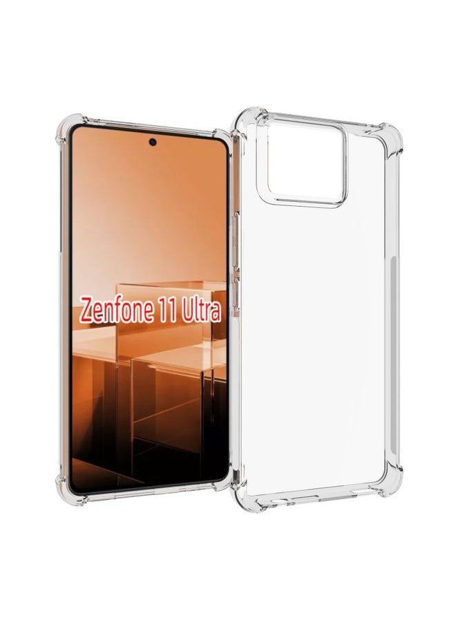 HuHa Case Cover For Asus Zenfone 11 Ultra Shockproof Non-slip Thickening TPU Phone Case Transparent 