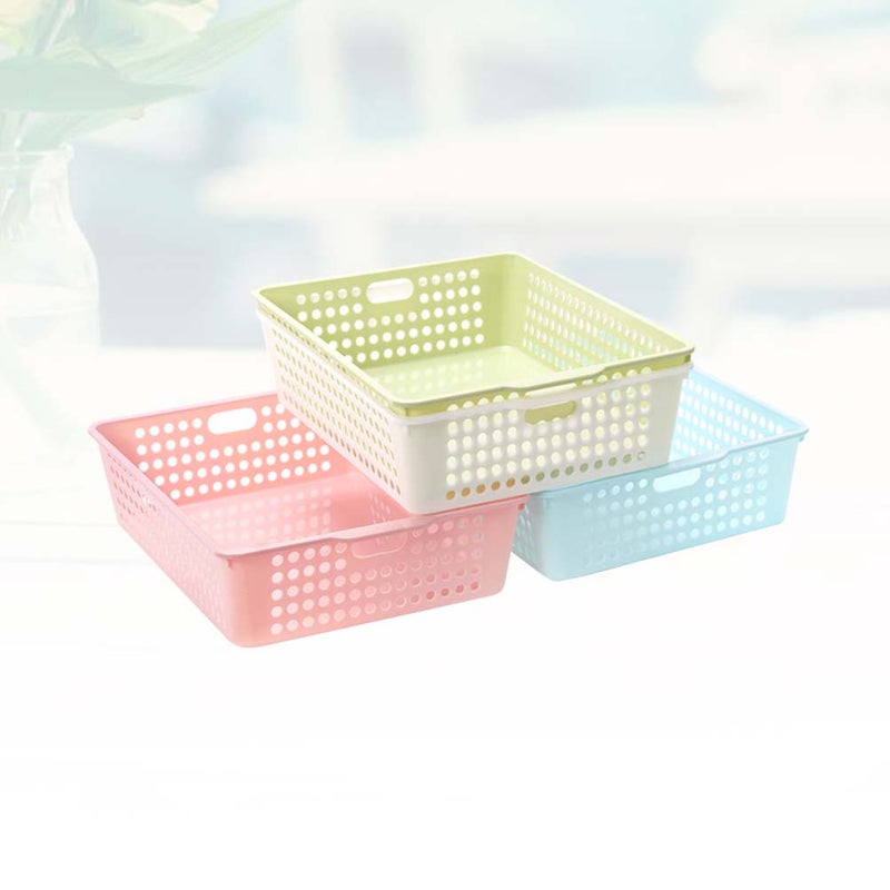 6 pcs Storage Basket Desktop File Storage Box Container Office Organizer ( Color) - Image 4