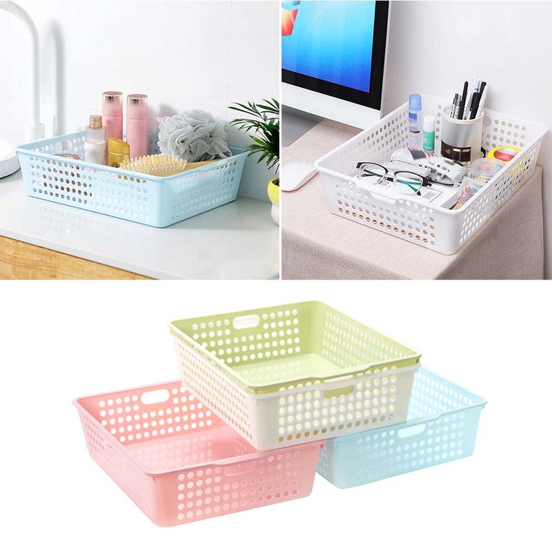 6 pcs Storage Basket Desktop File Storage Box Container Office Organizer ( Color) - Image 3