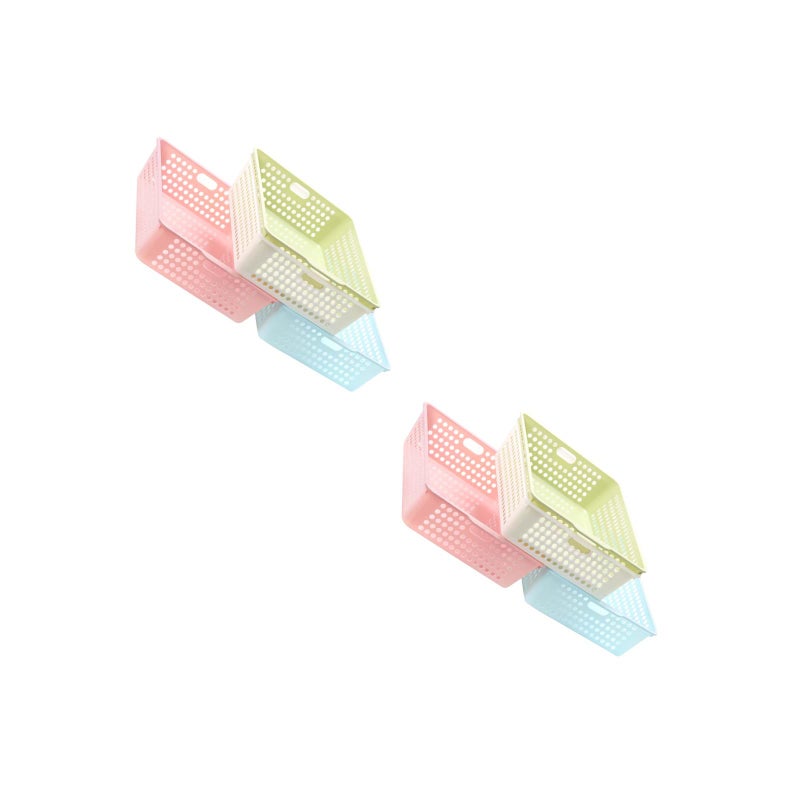 6 pcs Storage Basket Desktop File Storage Box Container Office Organizer ( Color) - Image 1