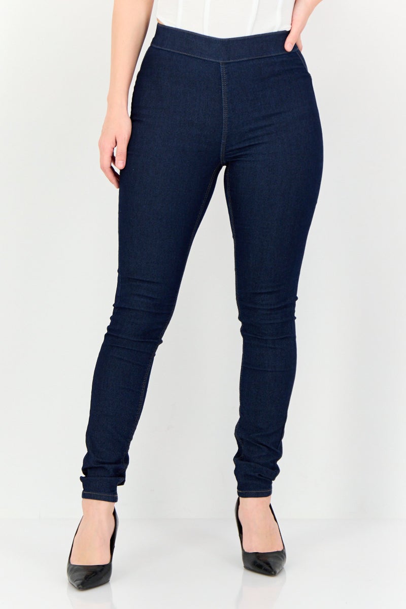 ONLY I Scenery By Vero Moda Women Skinny Fit Solid Stretchable Jeans, Blue - Image 1