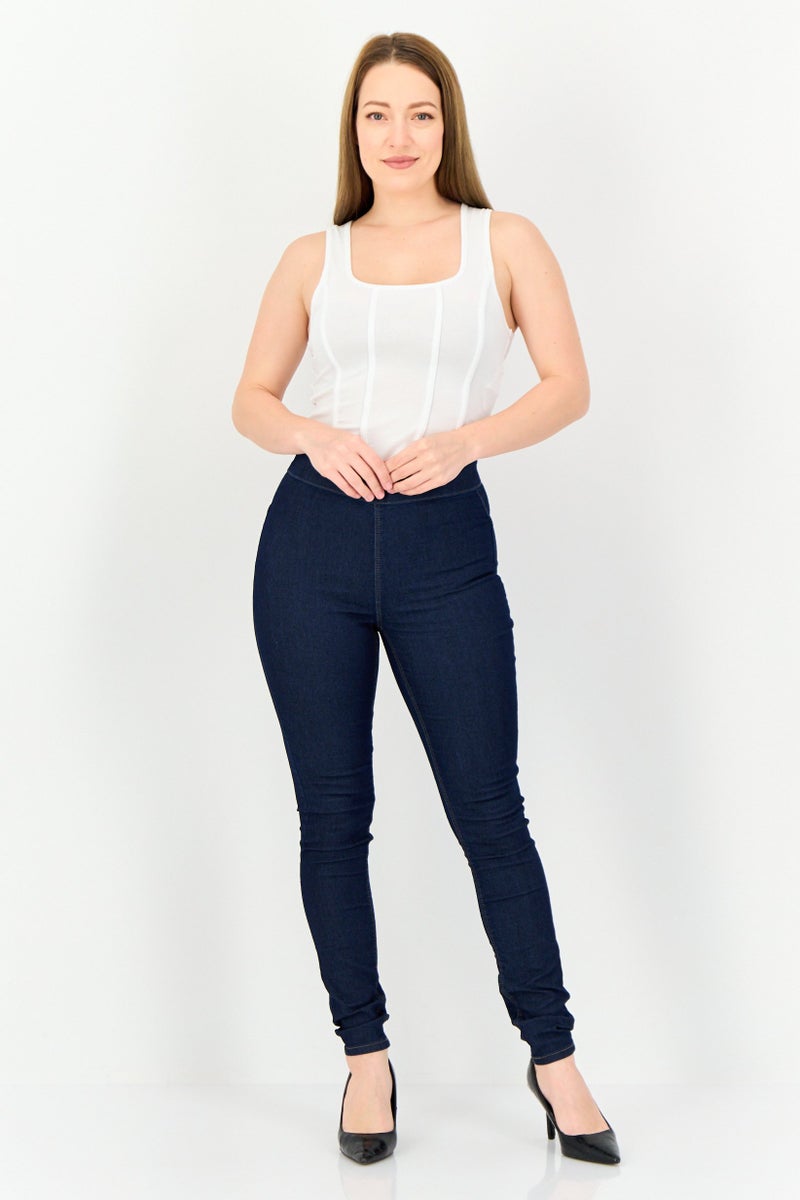 ONLY I Scenery By Vero Moda Women Skinny Fit Solid Stretchable Jeans, Blue - Image 4