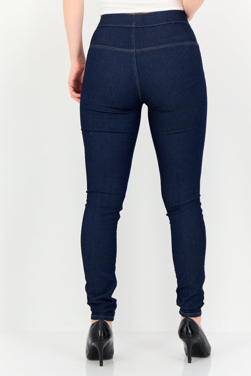ONLY I Scenery By Vero Moda Women Skinny Fit Solid Stretchable Jeans, Blue - Image 3