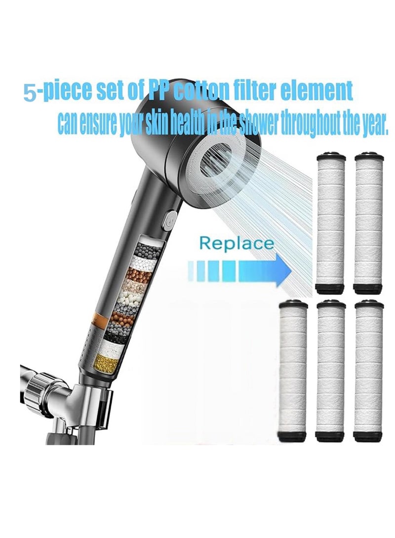 OUYoo Shower Filter for Handheld Shower Head, Set of 5 Multi-Storey Replacement Filters for Hard Water Remove Chlorine and Harmful Substances,Make Bathing Healthier. - Image 3
