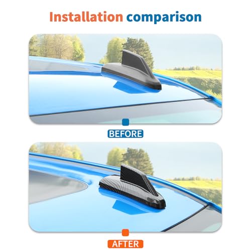 JeCar Carbon Fiber Shark Fin Antenna Cover Trim for 20192025 Chevrolet SilveradoSuburbanTahoeGMCYukonGMCSierraCadillac Escalade - Image 3