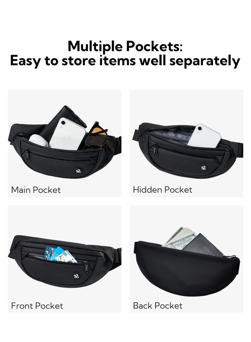 Fanny Pack Waist Pack: Fashion Waist Bag for Women Men Small Belt Bag Crossbody Belt Anti Theft Fanny Pack for Hiking Running Travel Walking - Image 4