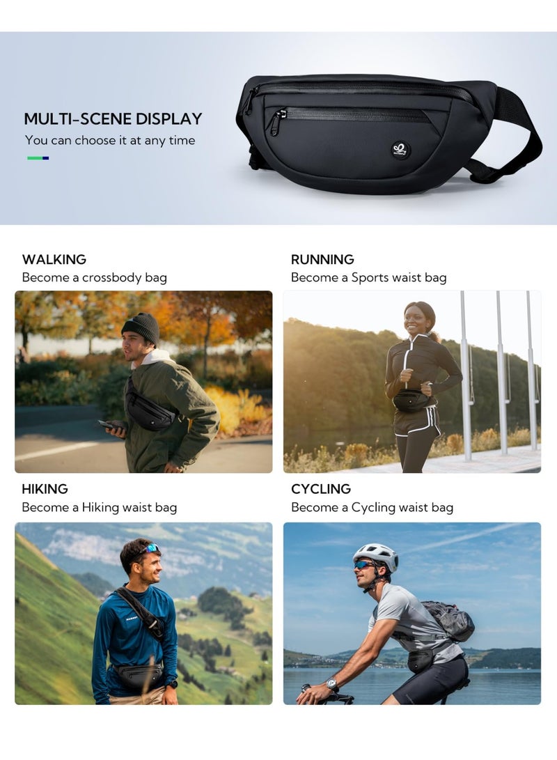 Fanny Pack Waist Pack: Fashion Waist Bag for Women Men Small Belt Bag Crossbody Belt Anti Theft Fanny Pack for Hiking Running Travel Walking - Image 3