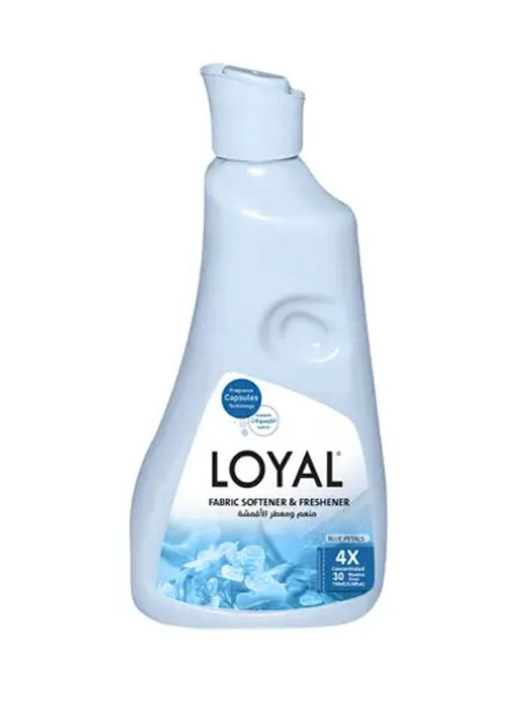 loyal Fabric Softener & Freshener Concentrated, Blue Petals, 30 Washes 750ml  - Image 1
