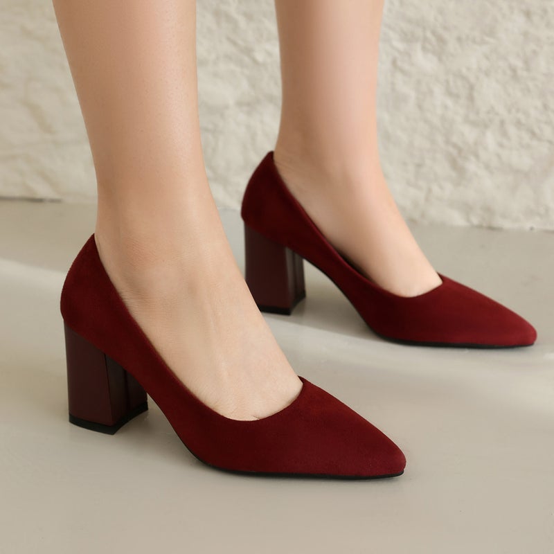 In The Spring Of 2024 Fashion High-Heeled Office Women'S Shoes 40-48 Plus Size Solid Color Shallow Mouth Shoes - Image 4