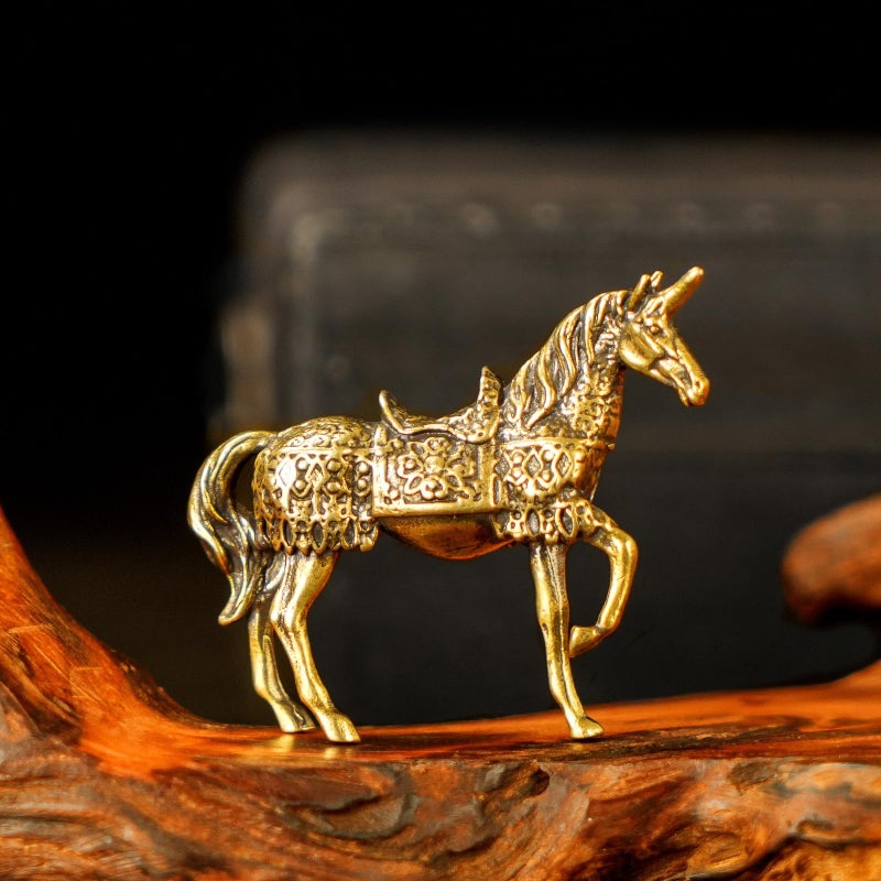 chovy Armored Unicorn Statue 100% Solid Brass , Mythological Warhorse Sculpture, Handcrafted Vintage Collectible Art, Fantasy DÃ©cor for Bookshelf, Unique Gift for Mythology Lovers & Medieval Enthusiasts - Image 5