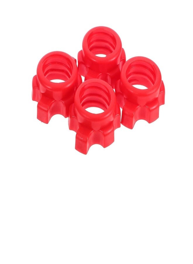 Alasum 1-Inch Dumbbell Locking Nut Screw Set, 4-Pack Red PE Spinlock Collars, Anti-Slip Clamp for Standard Weight Bars, Quick Swap Home & Gym Workouts - Image 1