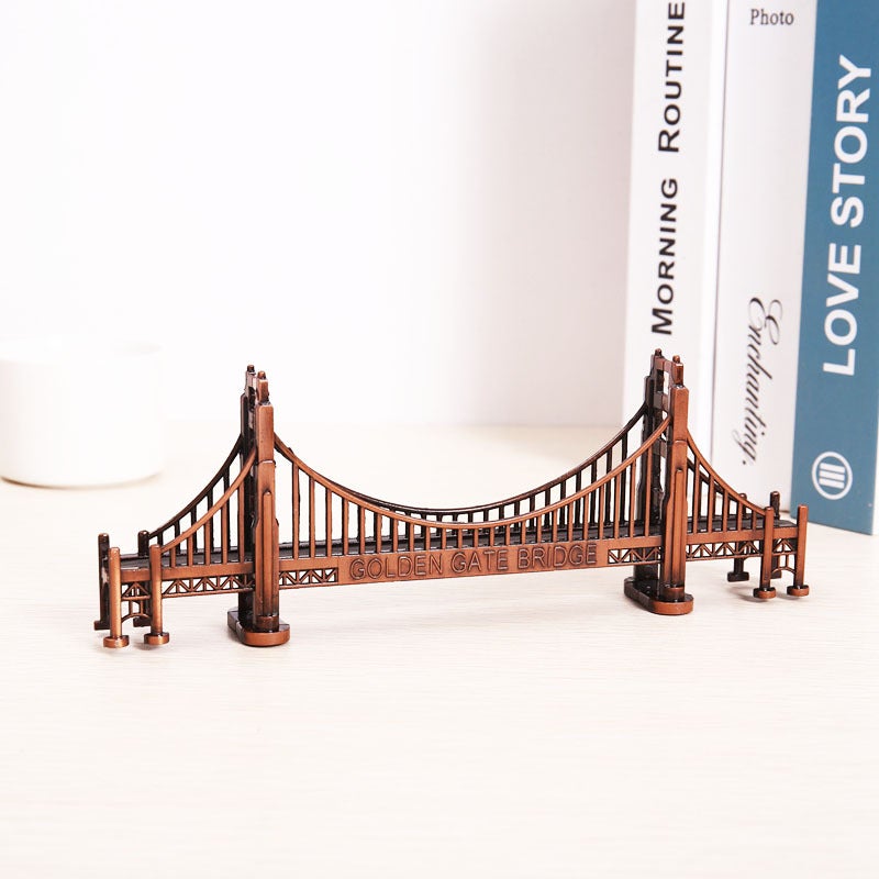 San Francisco Golden Gate Bridge Metal Model Souvenir Red bronze 