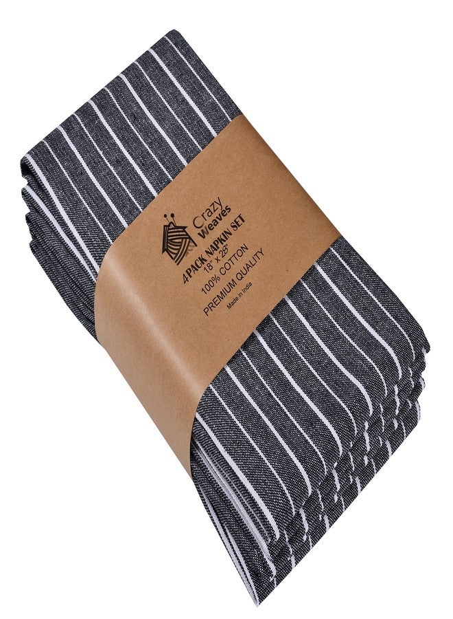 CRAZYWEAVES Hand and Lunch Towel Daily Use Kitchen Napkin Towel Face Towel (Pack of 4) 100% Pure Cotton Napkin for Kitchen Towel(18x24) - Image 1