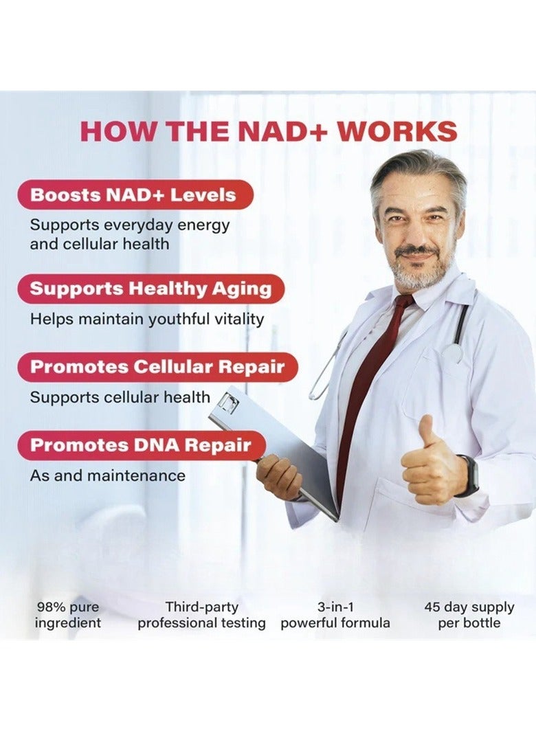 Wins Town NAD+ Berry Flavor Drink Mix for Skin Aging Support, Energy, and Focus - 30 Pack  - Image 4