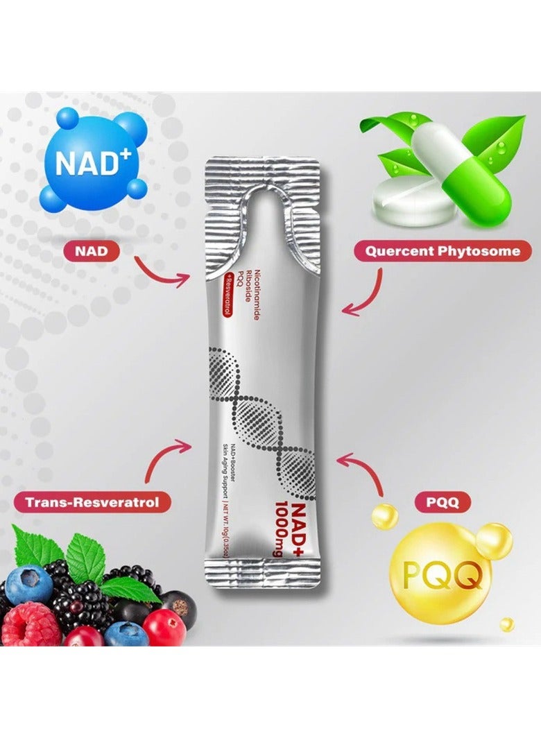 Wins Town NAD+ Berry Flavor Drink Mix for Skin Aging Support, Energy, and Focus - 30 Pack  - Image 3