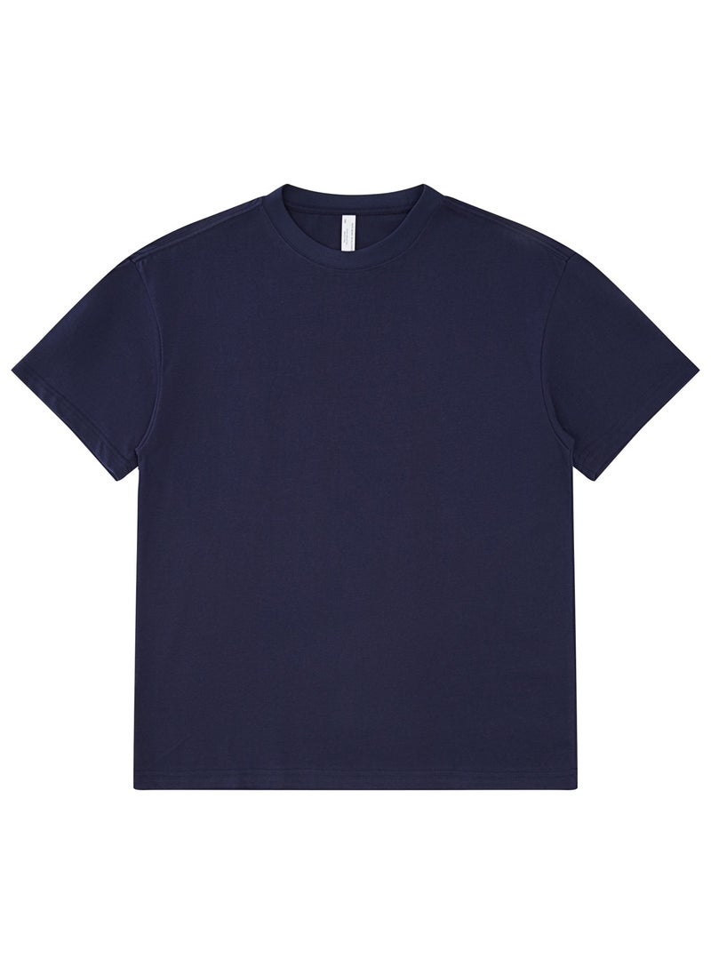 Generic - 275g Heavyweight FOG Earth Tone Oversized Drop Shoulder Tee navy blue - Image 1
