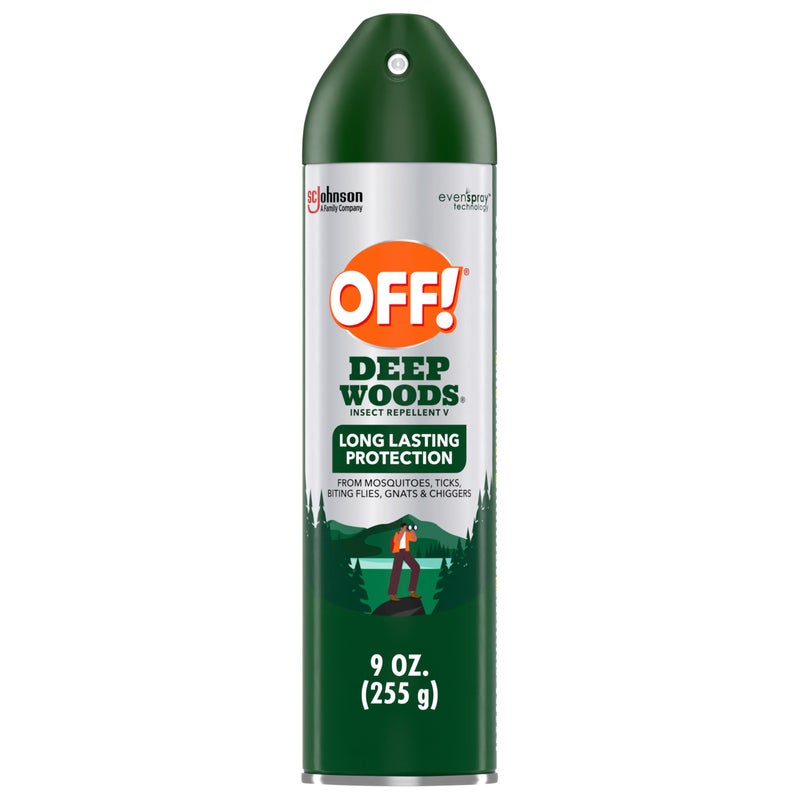 OFF! Deep Woods Insect Repellent Aerosol, Bug Spray with Long Lasting Protection from Mosquitoes, 9 oz - Image 1