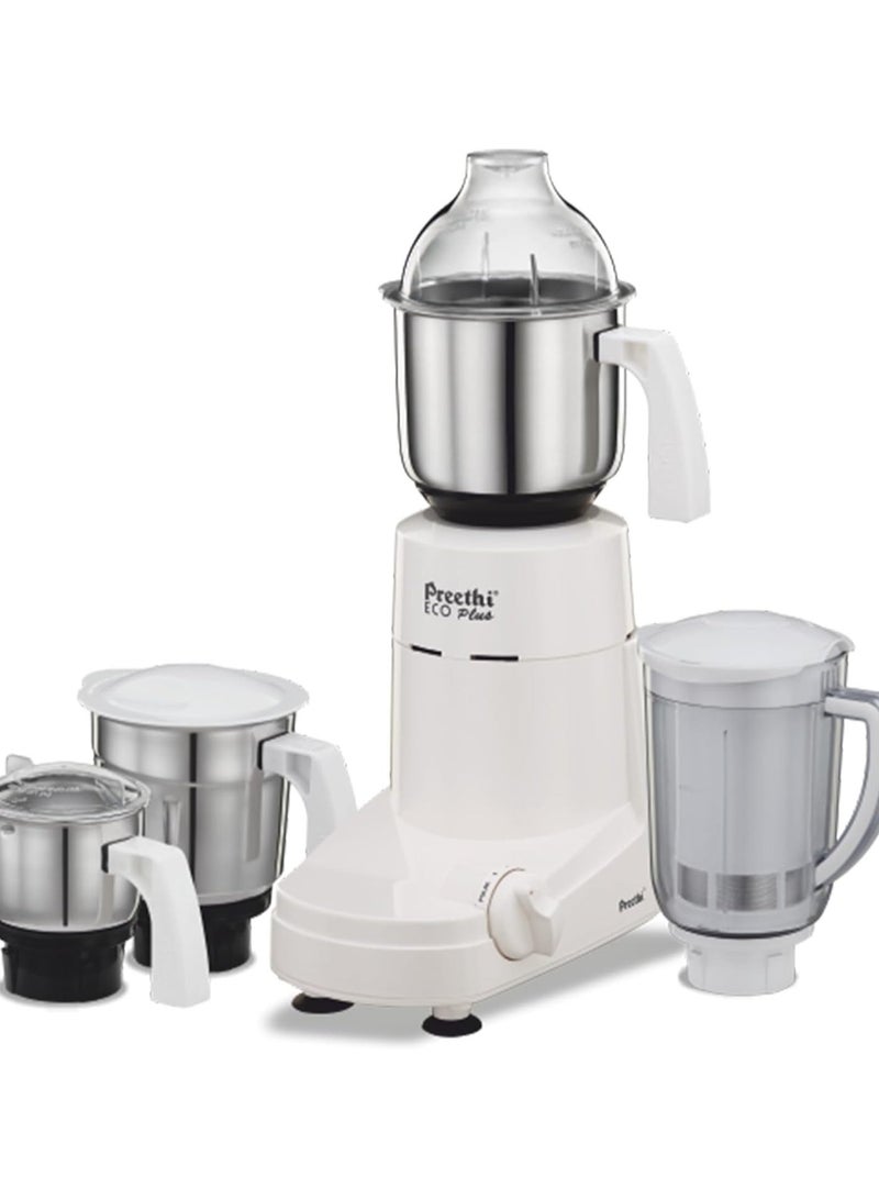 Preethi Eco Plus Mixer Grinder for Kitchen| Mixie, 4 jars | Super Extractor Juicer Jar| 2 Year Product Warranty 1.5 L 750 W MG157 White - Image 1
