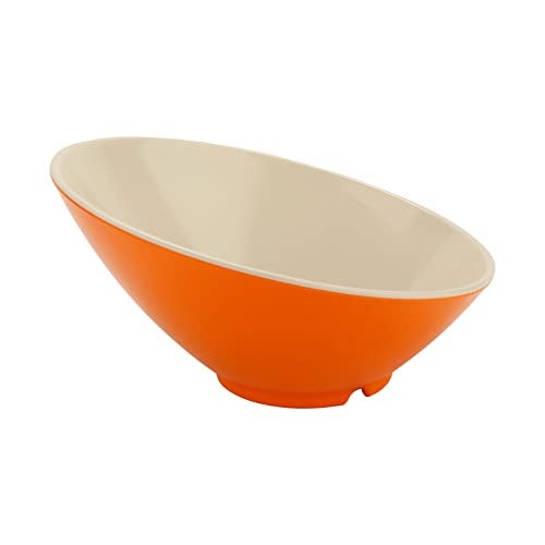 GET G.E.T. B-792-ST Angled Cascading Serving Bowl for Salads, Rice and Dessert, 24 Ounce / 9.25", Sunset Orange - Image 2