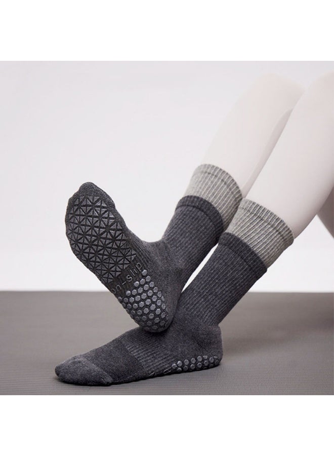 3 أزواج من جوارب البيلاتيس مع مقابض للنساء، جوارب يوجا بقبضة غير قابلة للانزلاق للبيلاتيس واليوغا - Image 2