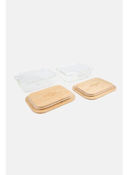 Nanette lepore 2 Piece Of Glass Food Container With Bamboo Lid  - Image 2