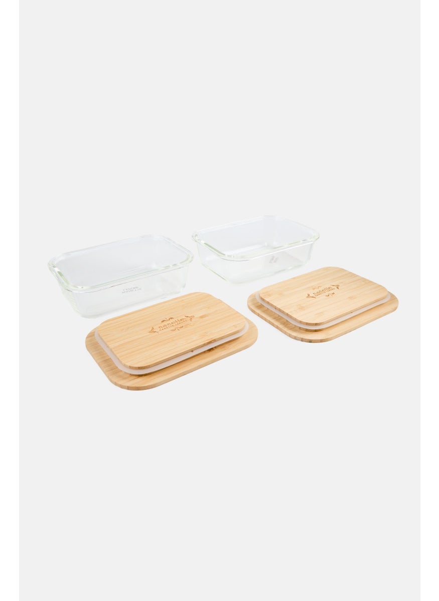 Nanette lepore 2 Piece Of Glass Food Container With Bamboo Lid  - Image 2
