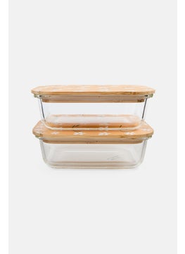 Nanette lepore 2 Piece Of Glass Food Container With Bamboo Lid  - Image 1
