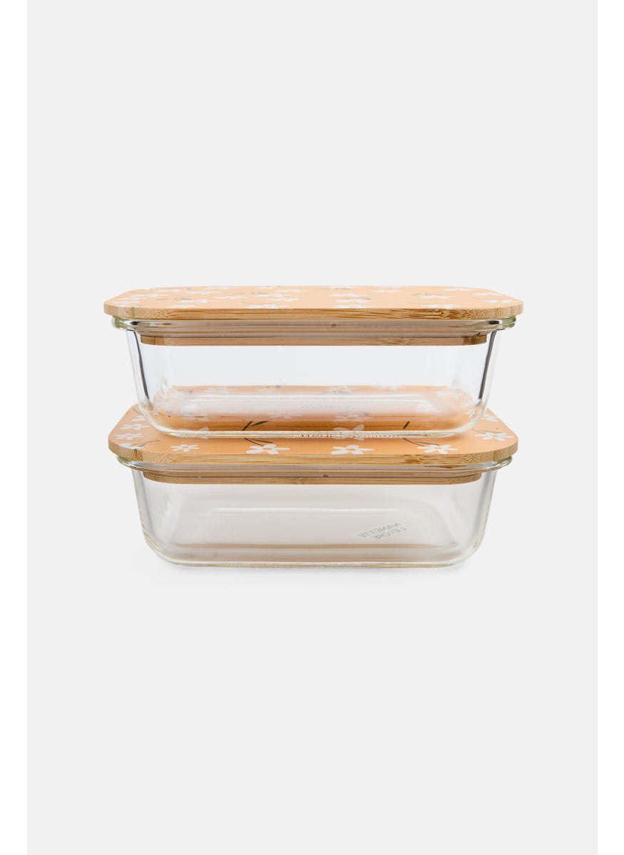 Nanette lepore 2 Piece Of Glass Food Container With Bamboo Lid  - Image 1