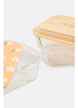 Nanette lepore 2 Piece Of Glass Food Container With Bamboo Lid  - Image 3