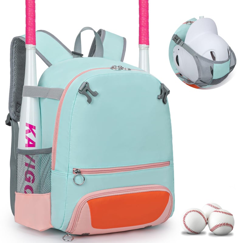 KAVIGOR 2026 Youth Baseball & Softball Bag | Ultra-Light Tball Backpack with Shoe Compartment & Helmet Holder | Skin-Soft Fabric - Image 1