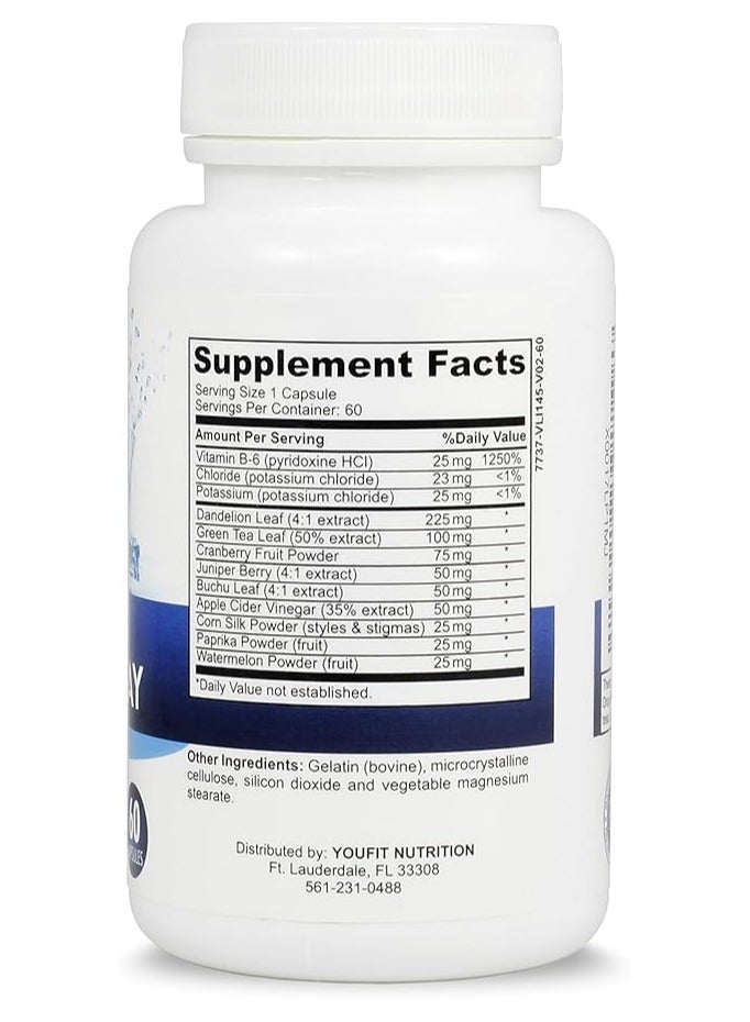 YouFit Nutrition YouFit Nutrition Water Away Dietary Supplement 60 Capsules  - Image 2