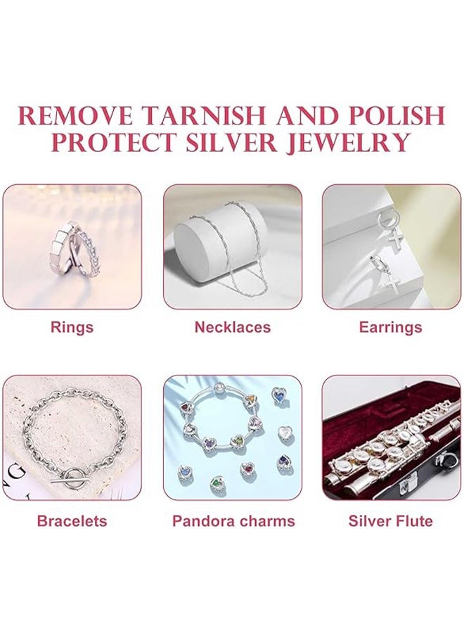 50 Pcs Polishing Cloth for Jewelry Care, Necklace Cleaning Cloth, Ring and Bracelet Silverware Wiping Cloth, Cleaning, Anti-Oxidation Polishing Rag (White) - Image 5
