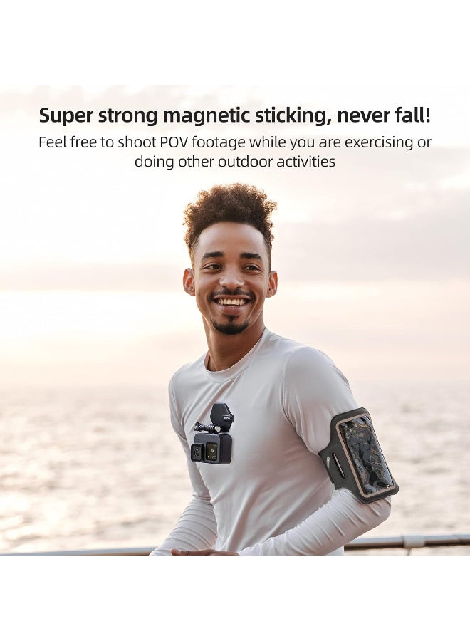 TELESIN Magnetic Chest Mount + Neck Strap + Phone Holder, 360° POV Invisible Selfie Necklace Lanyard Mounting Accessories Attach for GoPro Max Mini Hero 11 10 9 8 7 Insta360 DJI Action iPhone Android - Image 3