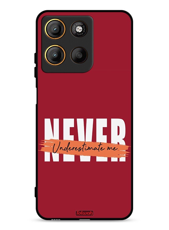 Tolwak Motorola Moto G15 Protective Case Cover Never Underestimate Me