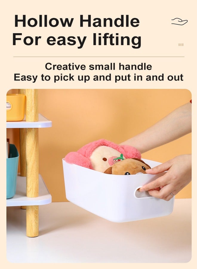 زي سي إم - هابي مجموعة صناديق تخزين مكتبية مستطيلة متعددة الحجم مكونة من 3 قطع للمكتب والمطبخ ومستحضرات التجميل - Image 4