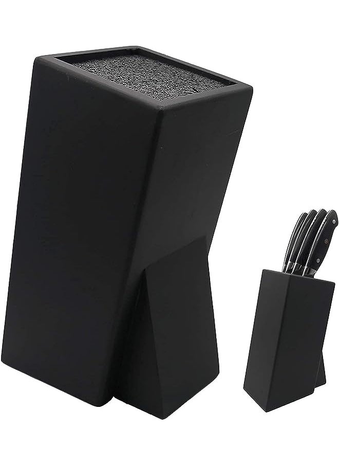 vesus Block Universal Knife Storage for Chef Knife and Cutlery - Removeable Food-Safe Grade Rods for Easy Cleaning-Black Color  - Image 1
