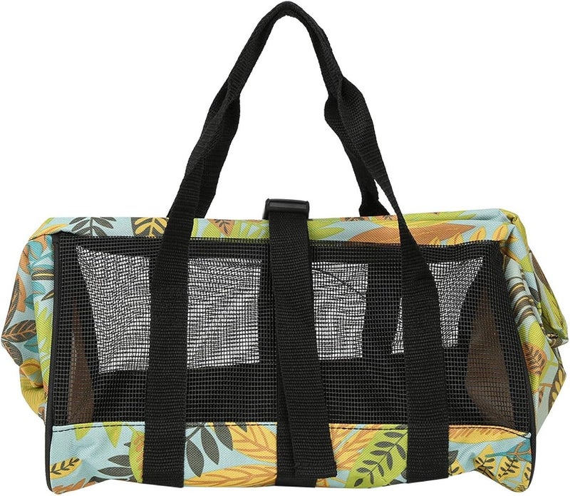 Bahels Tote, Mesh Storage Handbag Washable Garden Tool Bag 30x20x20cm for Camping or Other Travel (Color : Yellow leaves) - Image 1