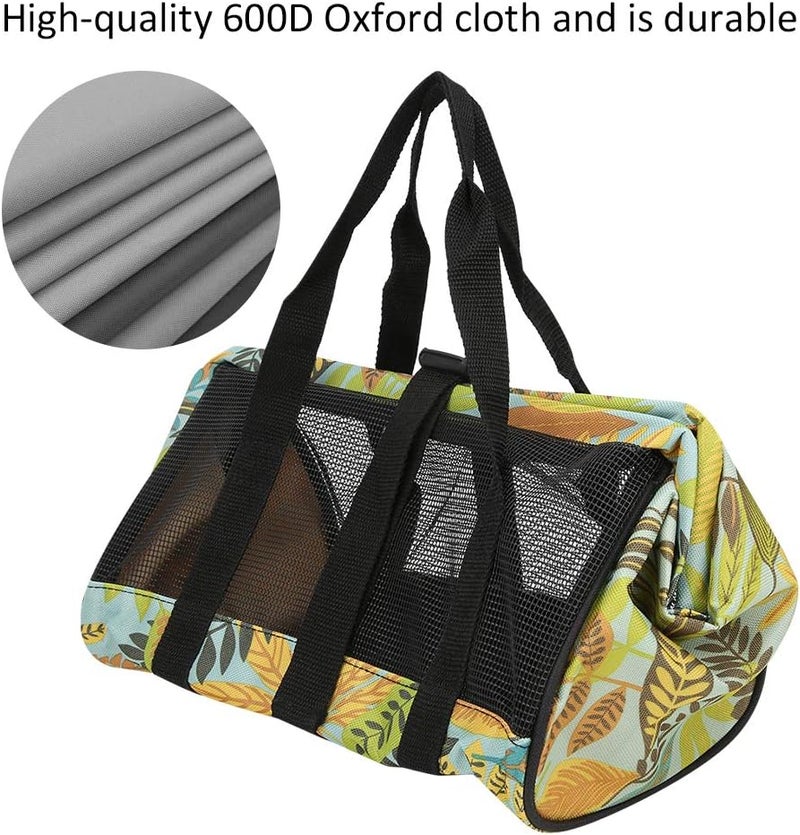 Bahels Tote, Mesh Storage Handbag Washable Garden Tool Bag 30x20x20cm for Camping or Other Travel (Color : Yellow leaves) - Image 3