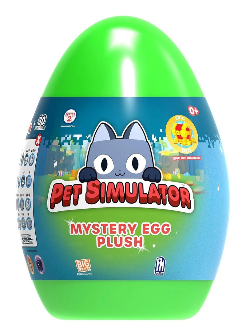 Pet Simulator X Mystery Egg  8-Inches Plush Toy, Assorted 1 Piece (Style & Color May Vary) | DLC Code Included! | Collectible Plush Toy | Soft Toy | Mystery Plush | Surprise Plush | Perfect for Kids, Gamers and Collectors. - Image 1
